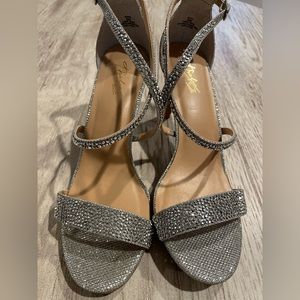 Thalia Sodi Rhinestone Heels - Silver